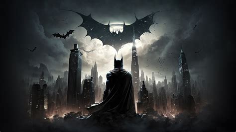 Batman Wallpaper 4K, Silhouette, 5K, Gotham.